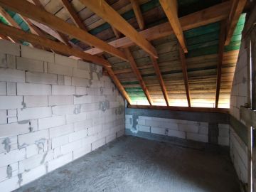 Dom w trakcie budowy w sąsiedztwie jezior i stawów-Mąkolno, gm. Sompolno - Na sprzedaż  dom  : Mąkolno