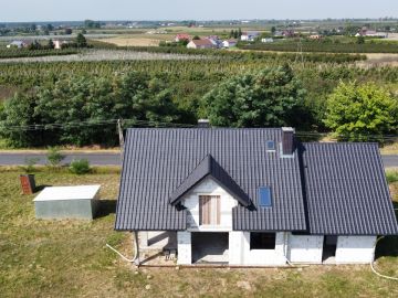 Dom w trakcie budowy w sąsiedztwie jezior i stawów-Mąkolno, gm. Sompolno - Na sprzedaż  dom  : Mąkolno